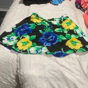 A line skirt | floral | size small | short skirt | summer skirt
